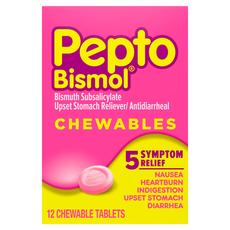 Pepto Bismol - 12 chewable tablets