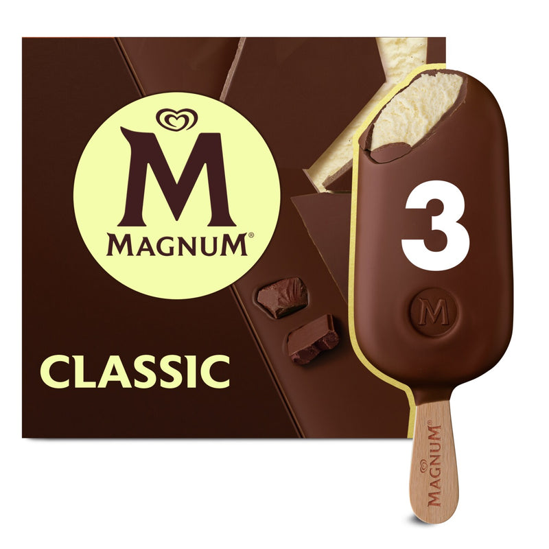 Magnum Classic Ice Cream Bars 3 Pack - 3x100ml