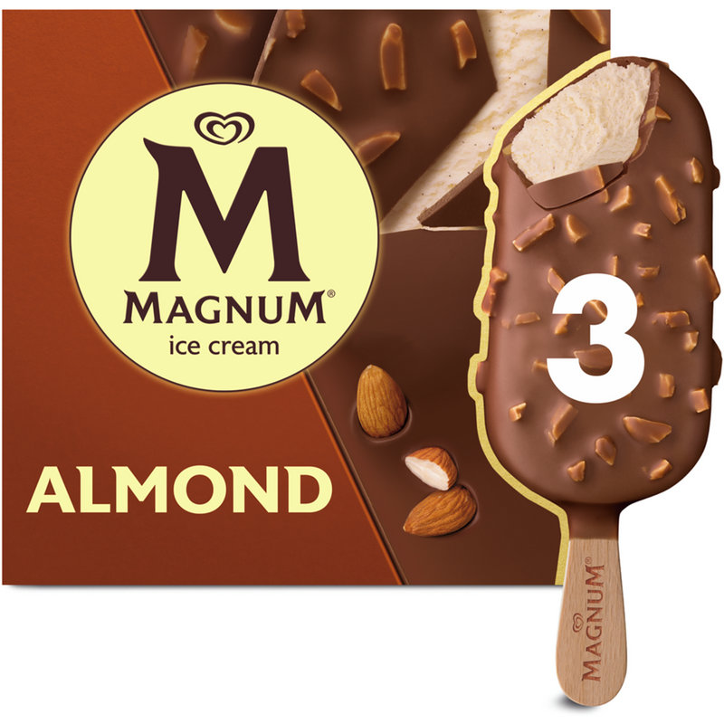 Magnum Almond Ice Cream Bars 3 Pack - 3x100ml