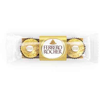Ferrero Rocher Hazelnut chocolate T3 - 30g (3 individually wrapped)