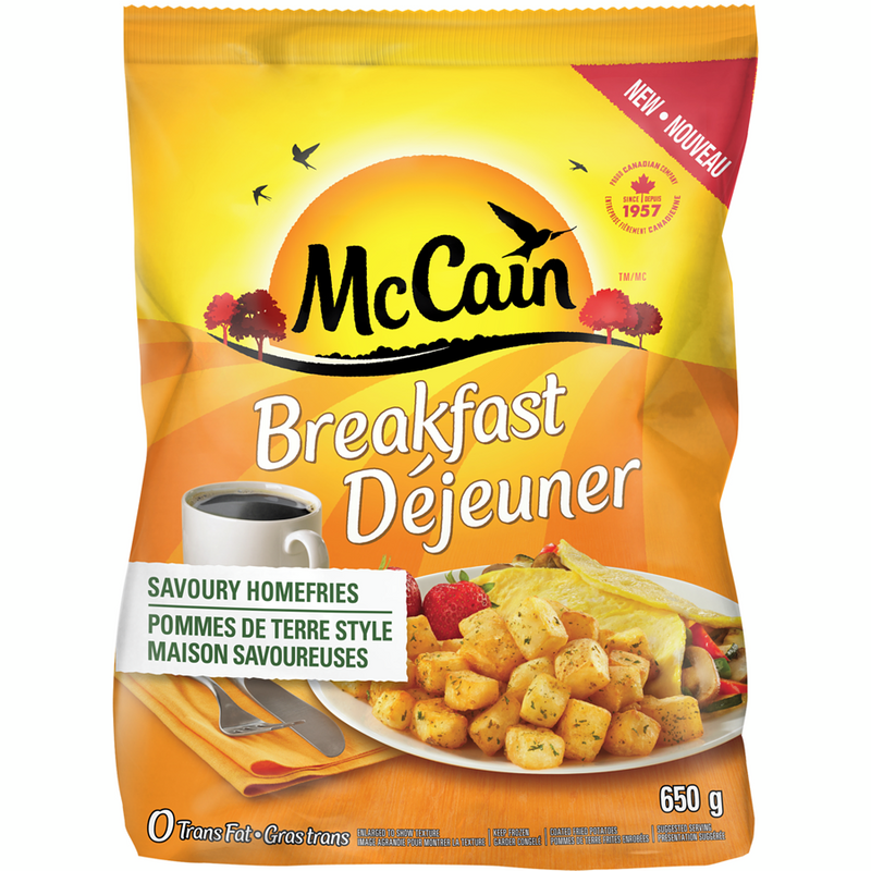 McCain Breakfast Savoury Homefries, 0 trans fat - 650g