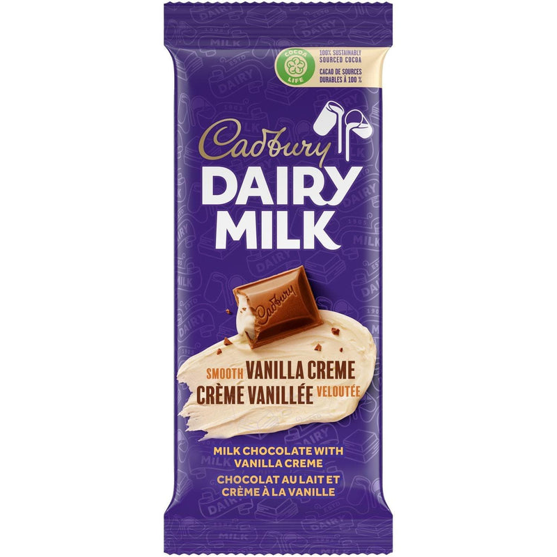 Cadbury Dairy Milk Smooth Vanilla Creme Chocolate Bars - 95g - Bringme