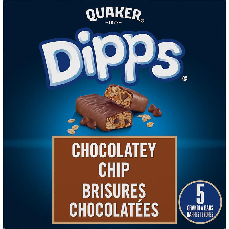 Quaker Dipps Chocolate Chip Granola Bars - 5 bars