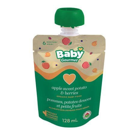 Baby Gourmet Apple Sweet Potato & Berries Organic Baby Food Puree - 128ml - Bringme