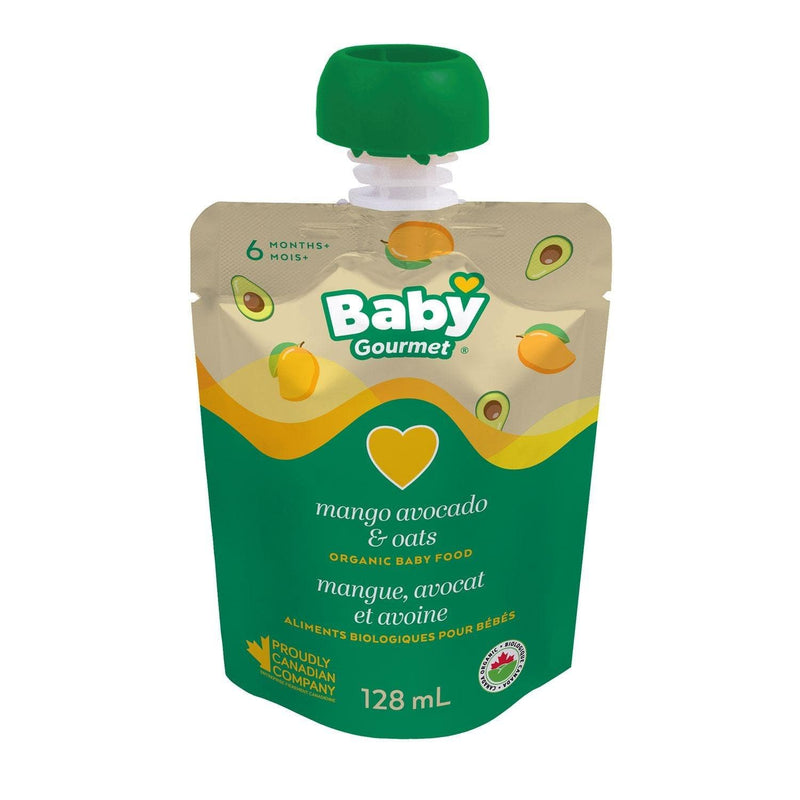 Baby Gourmet Mango Avocado & Oats Organic Baby Food Puree - 128ml - Bringme