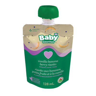 Baby Gourmet Vanilla Banana Berry Risotto Organic Baby Food Puree - 128ml - Bringme