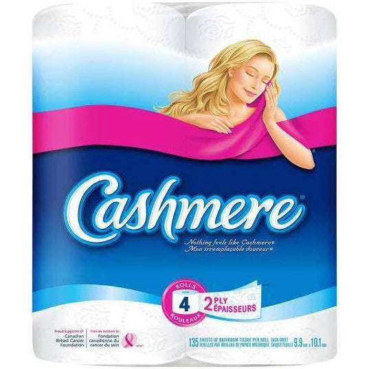 Cashmere - Bathroom Toilet Paper 121 Sheets Per Roll - 4 Rolls - Bringme