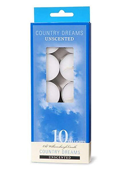 Country Dreams Unscented Candles - 10 Tea Lights - Bringme