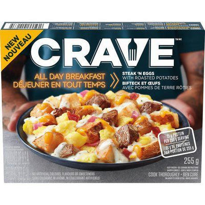 Crave All day breakfast steak & eggs with roasted potatoes - 255 g - Bringme