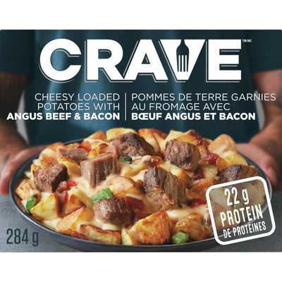 Crave Cheesy Loaded Potatoes with Angus Beef & Bacon Meal - 284g - Bringme