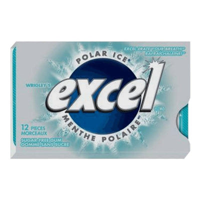 Excel - Polar Ice Chewing Gum, Sugar-Free, Single Size, 12 Each - Bringme