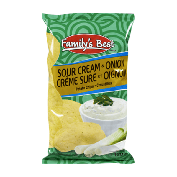 Family’s Best Sour cream & Onion Potato Chips - 130g - Bringme