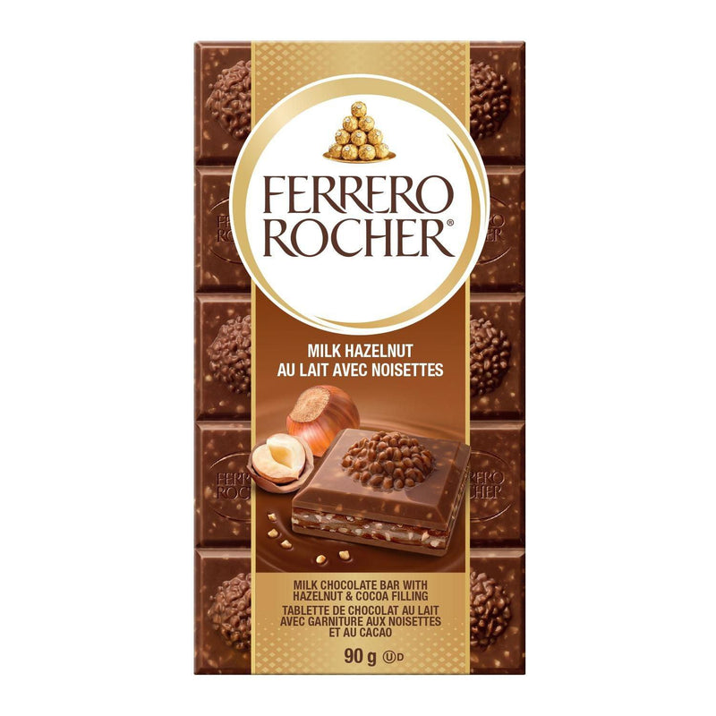 Ferrero Rocher Milk Hazelnut Bar - 90 g - Bringme