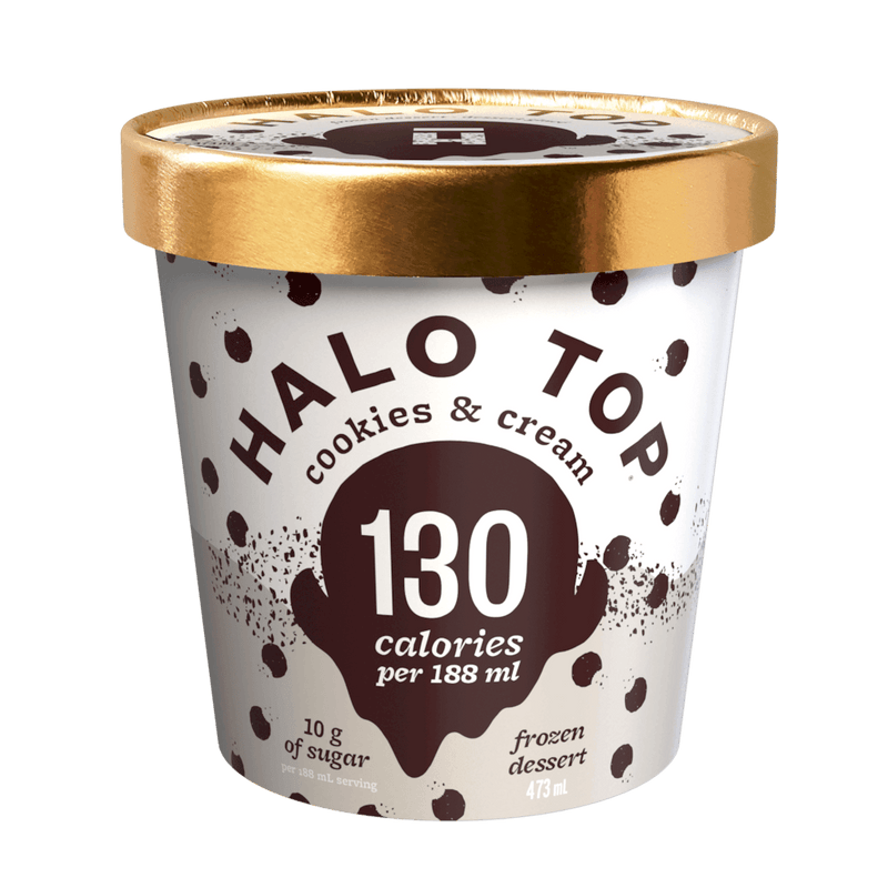 HALO TOP cookies & cream 130 calories - 473ml - Bringme