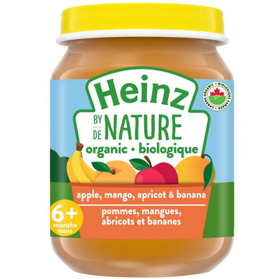 Heinz by Nature Baby Food - Organic Apple, Mango, Apricot & Banana Purée - 128ml - Bringme