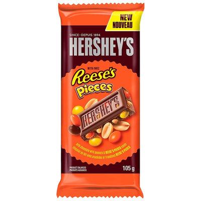 HERSHEY’S Milk Chocolate Stuffed with REESE’S PIECES candy & Peanuts - 105g - Bringme