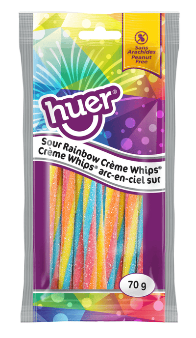 Huer Sour Rainbow Creme Whips - 70g - Bringme