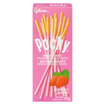 Glico Pocky Strawberry Biscuit Sticks- 33g - Bringme