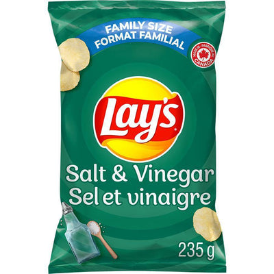 Lay's Salt & Vinegar Potato Chips - 235g - Bringme