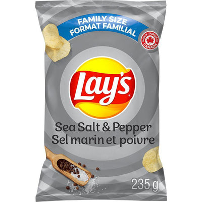 Lay's Sea Salt & Pepper Flavoured Potato Chips - 235g - Bringme