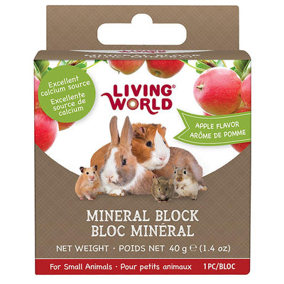 Living World Mineral Blocks for Small Pets - Apple, 40g - Bringme