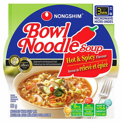 Nongshim Bowl Hot and Spicy Noodles - 86g - Bringme