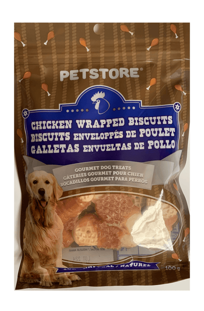 PETSTORE- Chicken Wrapped Biscuits - 100g - Bringme