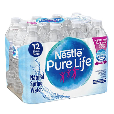 Pure Life Natural Spring Water 12 Pack - 12x500ml - Bringme