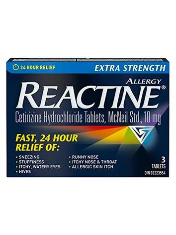 Reactine Extra Strength - 24 Hour Allergy Relief Medicine - 3 Tablets - Bringme
