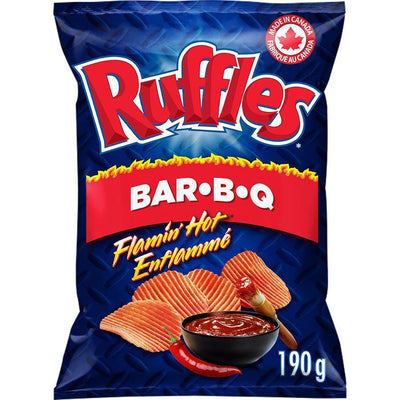 Ruffles Flamin' Hot Bar.B.Q Potato Chips - 190g - Bringme