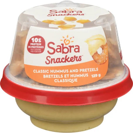 Sabra Classic Hummus Snacker With Pretzels - 129g