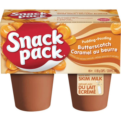 Snack Pack Classic Butterscotch Caramel Pudding 4 cups- (4x99g) - Bringme