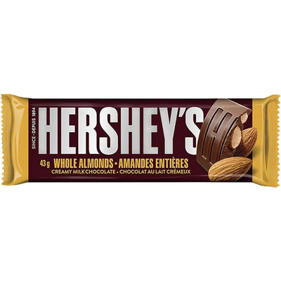 Hershey's Whole Almonds Creamy Milk Chocolate Bar - 43g - Bringme