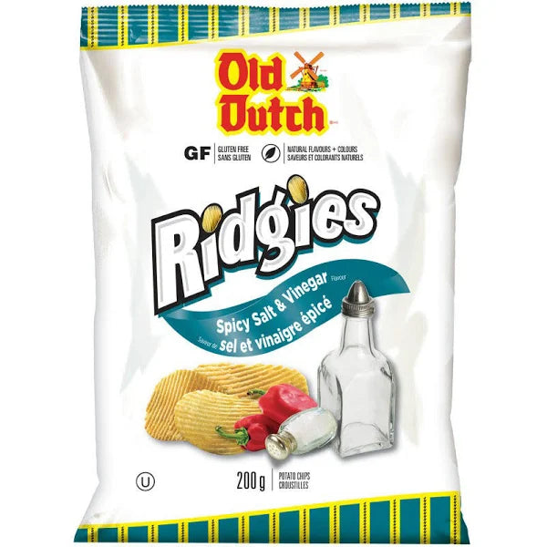 Old Dutch Ridgies Spicy Salt & Vinegar - 200g
