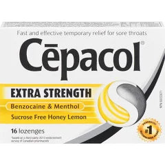 CEPACOL Extra Strength Sore throat Lozenges - Honey Lemon - 16 ct - Bringme