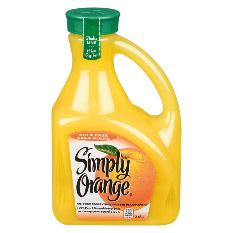 Simply Orange 100% Pulp Free Orange Juice - 2.63L - Bringme
