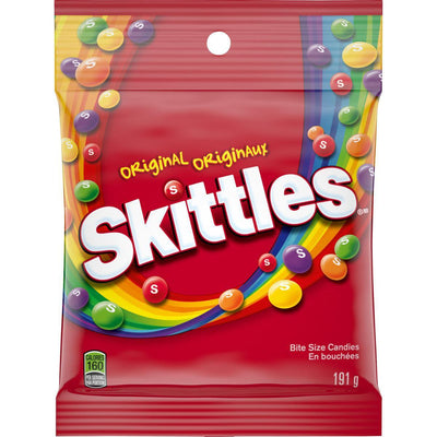 Skittles Original Chewy Candy, Original Fruit Flavour - 191g - Bringme