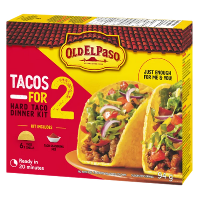 Tacos For Two, Hard Taco Dinner Kit - 6 x soft tacos - Bringme